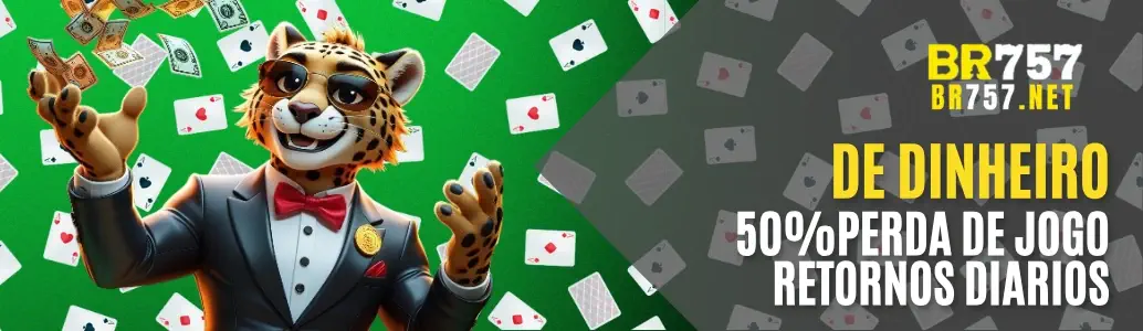 Dinheiro 50% perda de jogo retornos diários BR757
